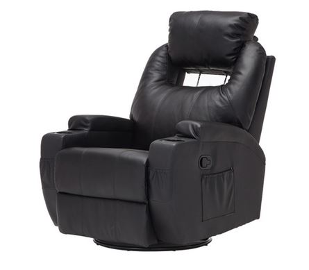 msg massage heated leather couch recliner