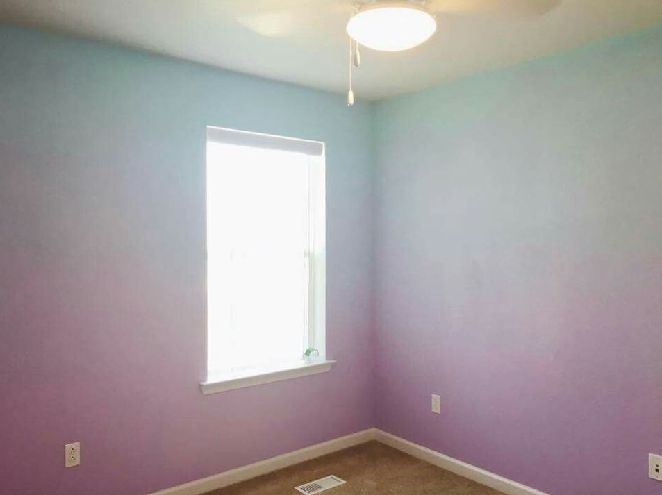 ombre wall example in purple gradient
