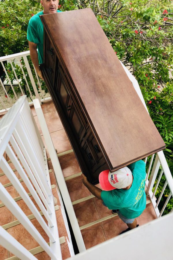 removal of a chest down some stairs