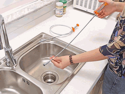 Plumbing Snake in kitchen sink